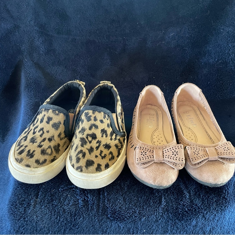 Leopard Print Sneakers and Link Tan Suede Casual Flats